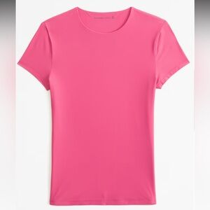 Pink Soft Matte Seamless Tuckable Baby Tee